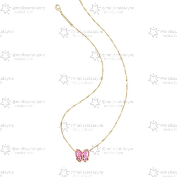 Haley Bow Gold Short Pendant Necklace - Picture 3 of 4